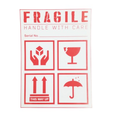 Fragile Label With Lamination Pack of 100