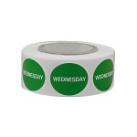 Marking label -Wednesday / Paper-Green-20mm