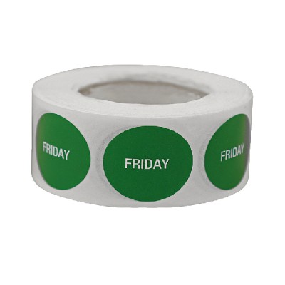 Marking label -Friday / Paper-Green-20mm