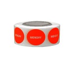 Marking label -Monday / Paper-Red-20mm